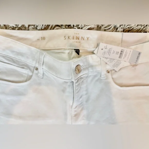 NWT WHBM White Jeans The Skinny High Waist Ankle SZ 10 - Picture 4 of 9